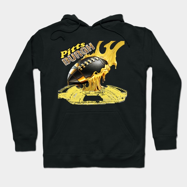 Pittsburgh  Football - Molten Steel Stadium Hoodie by ToochArt